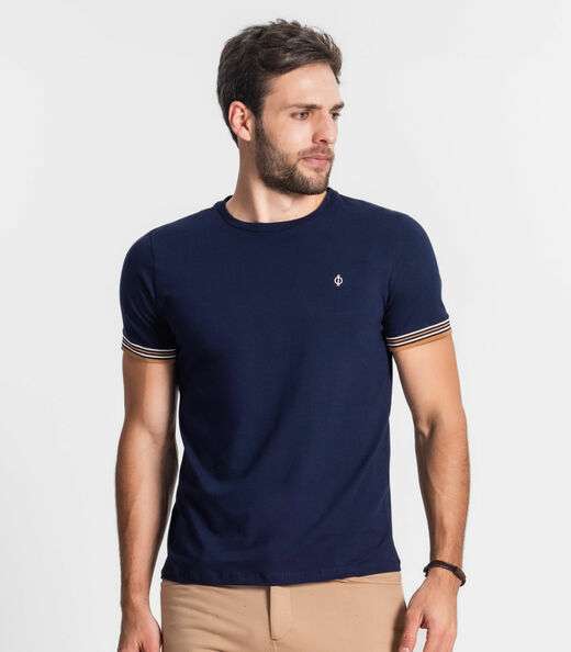 Camiseta Básica Masculina Diametro Azul