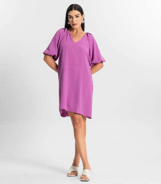 Vestido Feminino Liso Rovitex Roxo