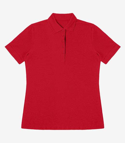 Polo Feminina Piquet Básica Select Vermelho