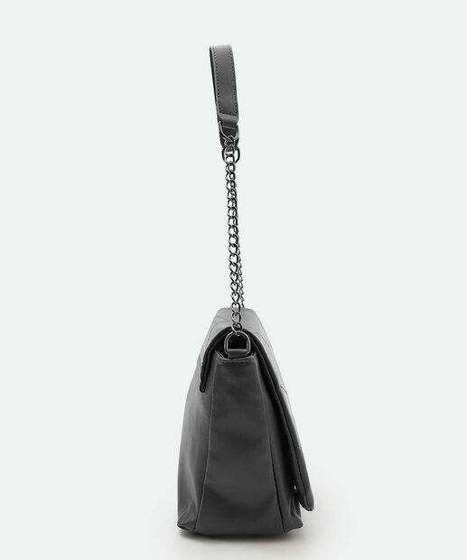 Bolsa De Ombro Tote Feminina Corrente Marisa Preto