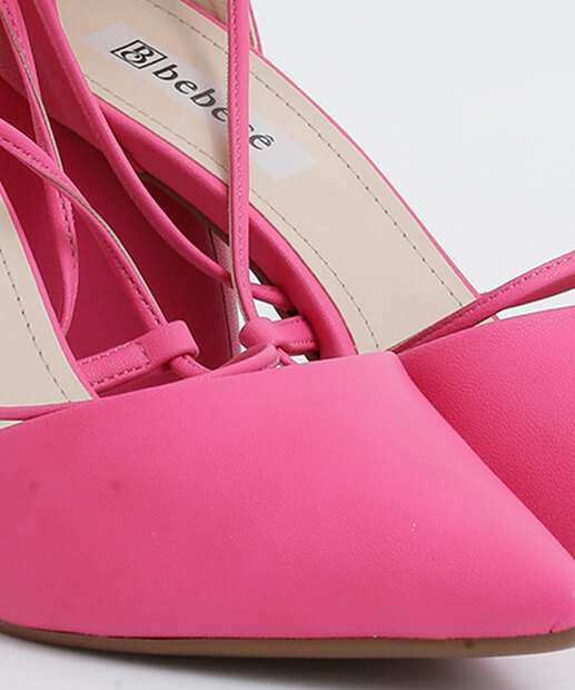 Scarpin Feminino Salto Grosso Amarração Bebecê