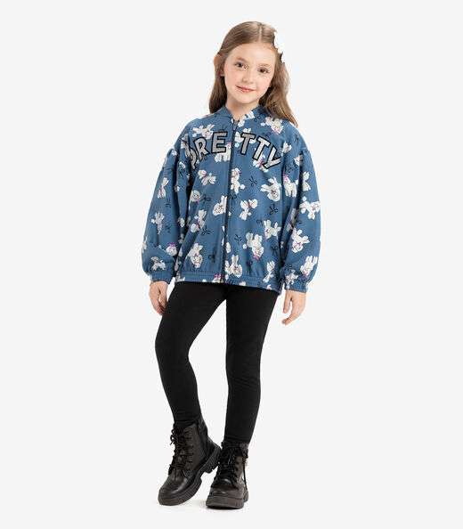 Conjunto Infantil Jaqueta Com Legging Rovi Kids Azul