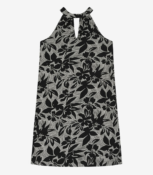 Vestido Curto em Viscotorcion Rovitex Preto