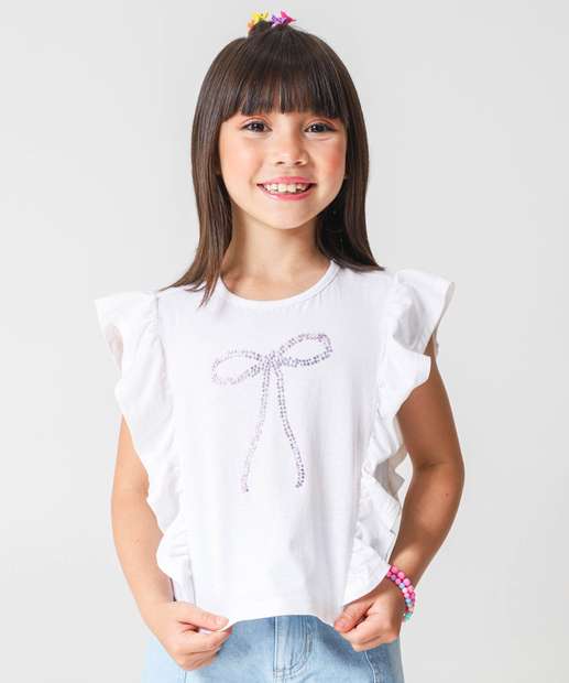 Image_Blusa Infantil Laços Babado Marisa Tam 4 a 10 Off White