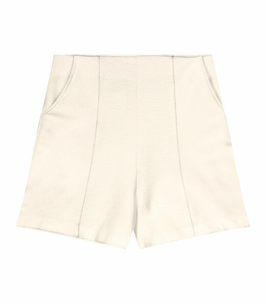 Shorts Feminino Em Moletinho Endless Bege
