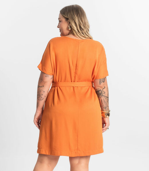Vestido Curto Secret Glam Laranja
