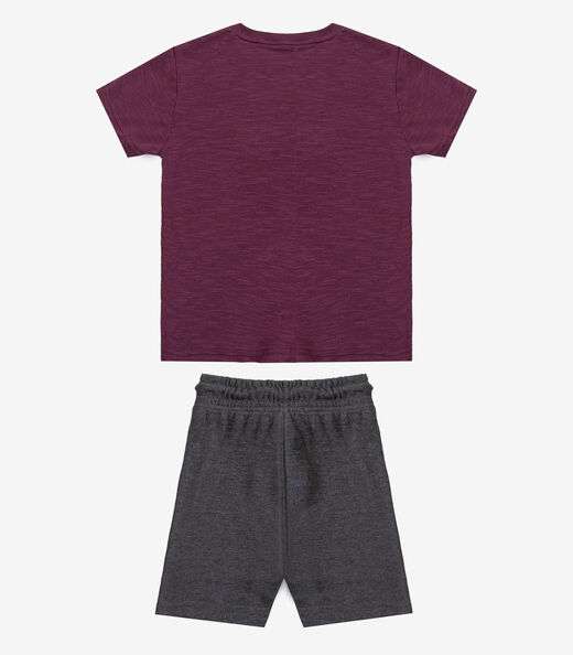 Conjunto Infantil Camiseta com Bermuda Select Roxo