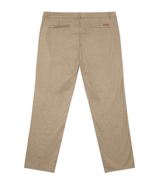 Calça Masculina Plus Size Sarja Twill Diametro Marrom