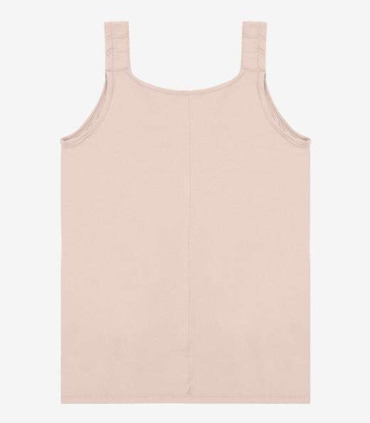 Regata Alça Franzida Feminino Rovitex Rosa