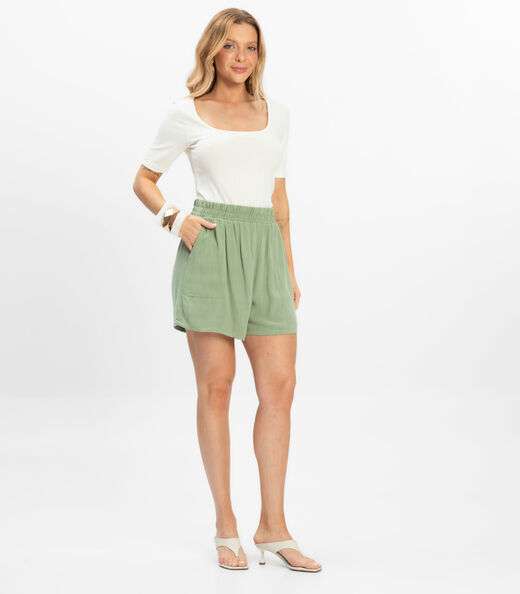 Shorts Linho Strong Feminino Rovitex Verde