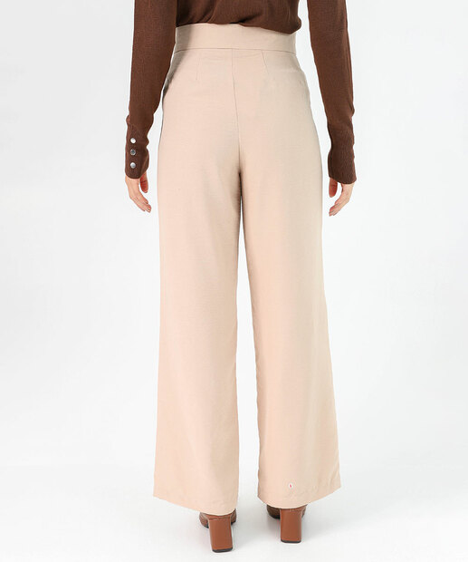 Calça Feminina Pantalona Marisa Bege