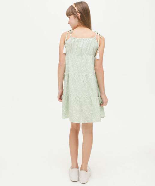 Vestido Juvenil Estampa Flores Tassel Marisa Tam 10 a 16