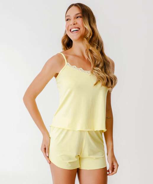 Image_Baby Doll Liganete Recorte Renda Marisa Amarelo