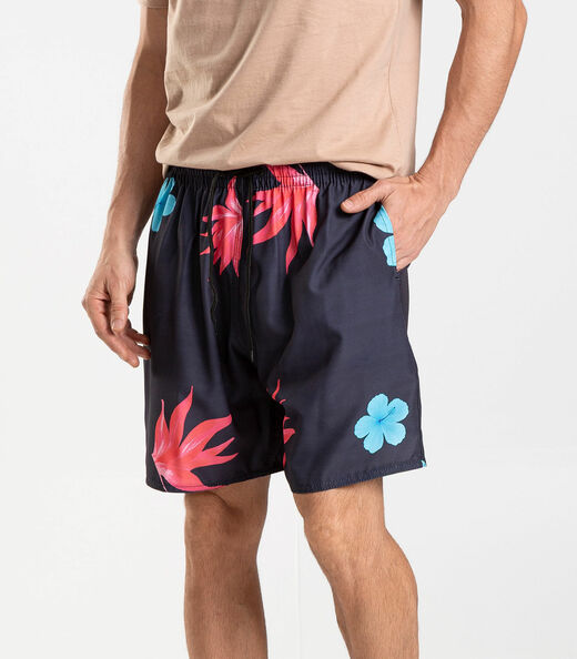 Bermuda Masculina De Microfibra Long Bong Preto