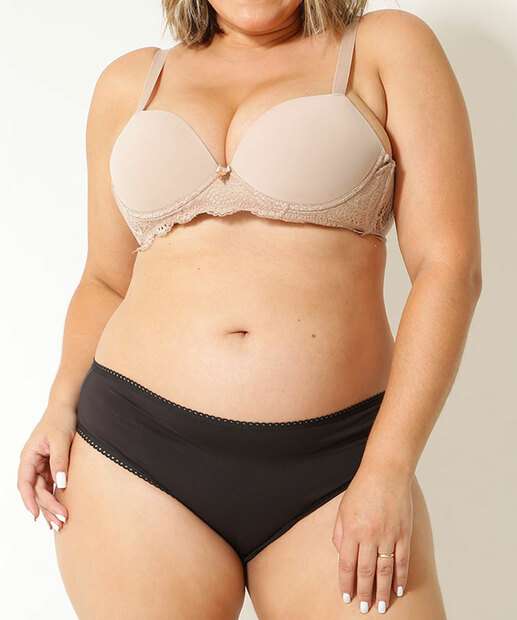 Kit 2 Calcinhas Plus Size Biquíni Microfibra Marisa