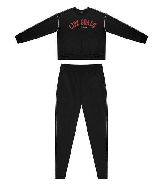 Conjunto Blusão com Calça Feminino Rovitex Preto