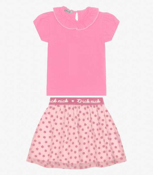Image_Conjunto Blusa com Saia em Cotton Leve Trick Nick Rosa