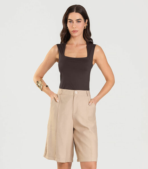 Image_Blusa Feminina Com Decote Quadrado Dianna Marrom