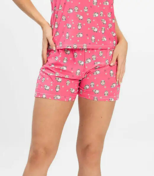 Short Doll Curto Feminino De Liganete Bella Ana Rosa