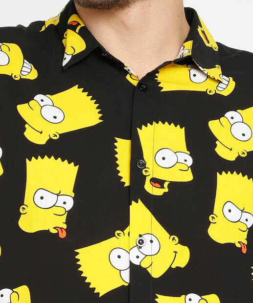 Camisa Masculina Bart Manga Curta Simpsons