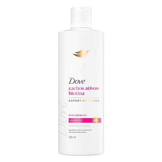 Image_Kit com 2 Unidades de Shampoo Dove 370 Ml Cachos Ativos e Biotina