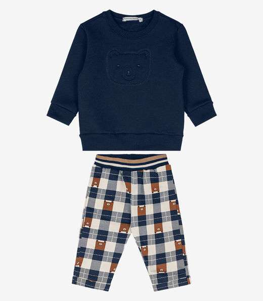 Conjunto De Blusão Com Calça Trick Nick Azul