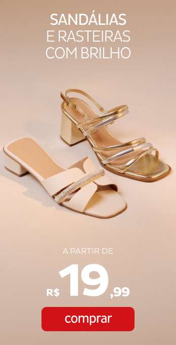 Sandalias e rasteiras a partir de R$19,99