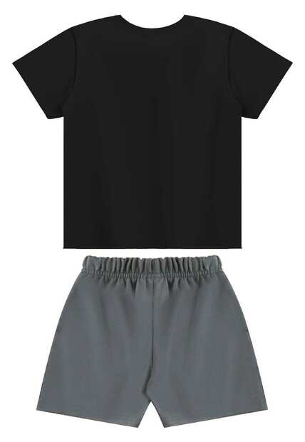Conjunto Camiseta Dino e Bermuda Bee Loop