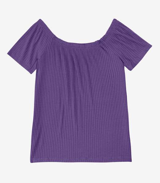 Blusa Feminina Canelada Infinita Cor Roxo