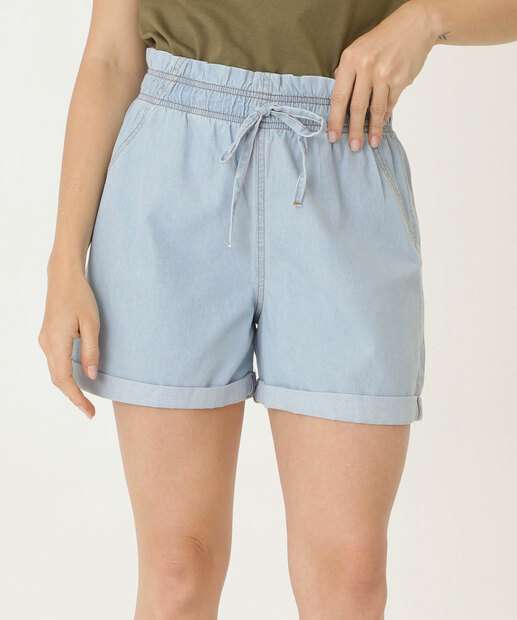 Short Jeans Feminino Clochard Bolsos Marisa