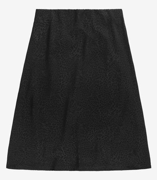 Saia Midi Feminina Evasê Plus Size Secret Glam Preto