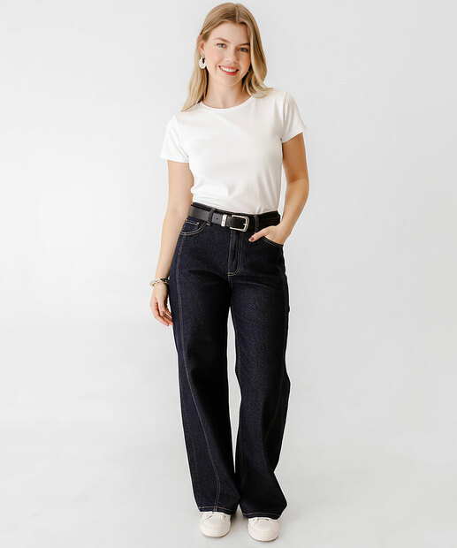 Image_Calça Jeans Wide Leg Amaciada Feminina Marisa Azul 