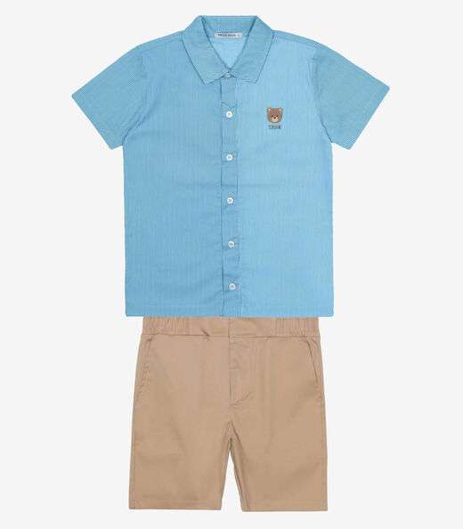Conjunto Infantil Camisa Com Bermuda Trick Nick Azul