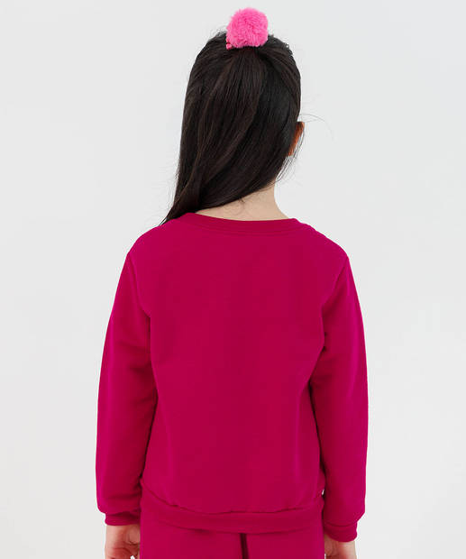 Blusa Infantil Moletom Tam 4 a 10 Rosa