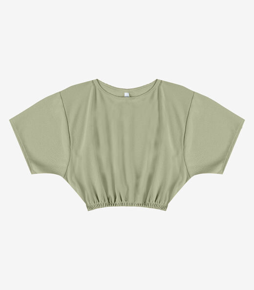Blusa Feminina Elástico Na Cintura Infinita Cor Verde