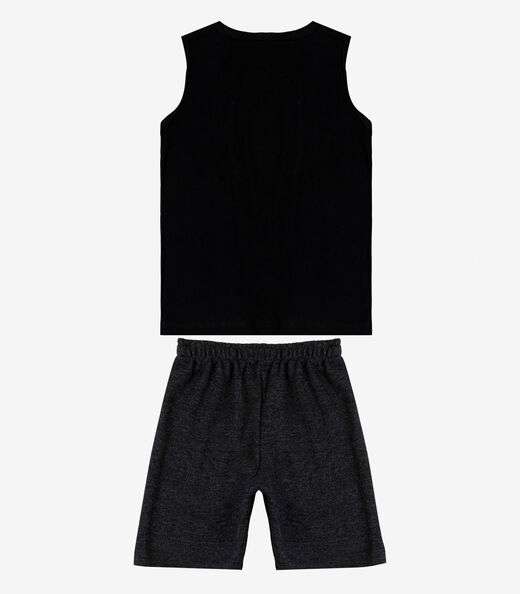 Conjunto Infantil Menino Regata E Bermuda Select Preto