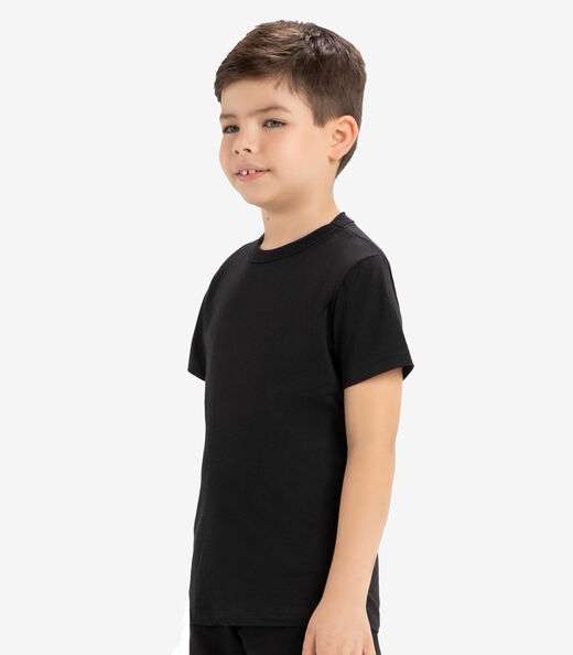 Camiseta Infantil Masculina Básica Rovi Kids Preto