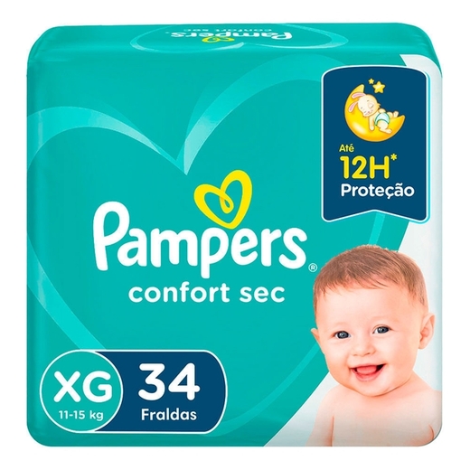 Image_Kit 2 Fraldas Pampers Confort Sec Mega Xg c/34 Unidades cada