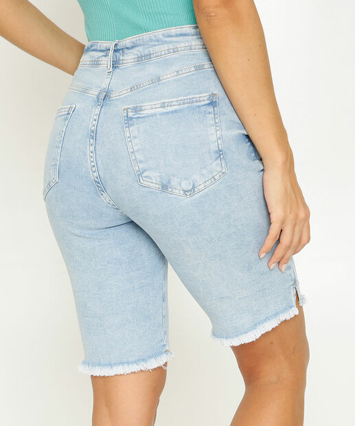 Bermuda Jeans Feminina Ciclista Marisa