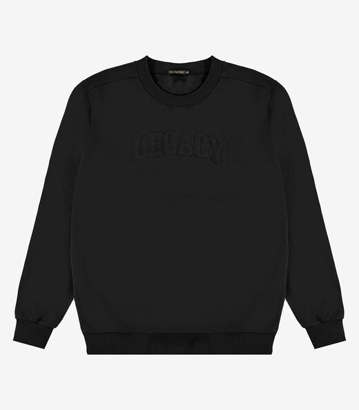 Blusão Masculino Moletom Felpado Bordado Diametro Preto