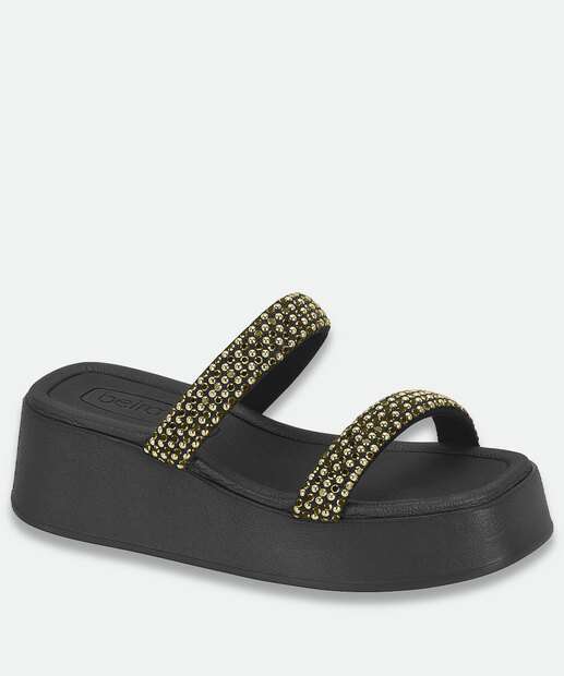 Image_Tamanco Feminino Flatform Tachas Beira Rio Preto