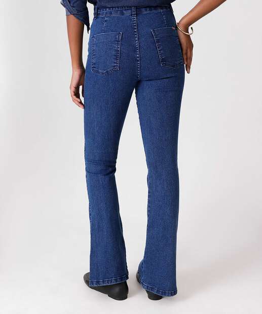 Calça Boot Cut Clochard Feminina Jeans 