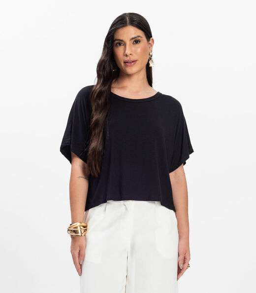 Image_Blusa Feminina com Manga Morcego Rovitex Preto