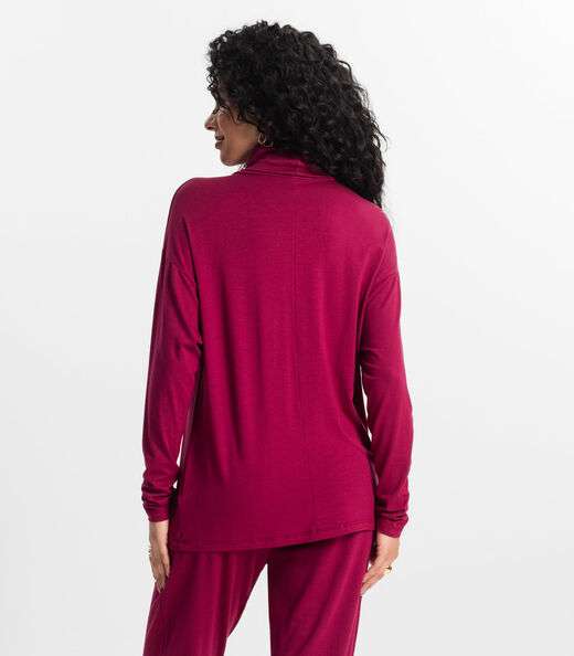 Blusa Manga Longa Feminino Rovitex Vermelho