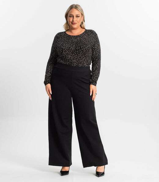 Image_Calça Plus Size Feminina Pantalona Secret Glam Preto