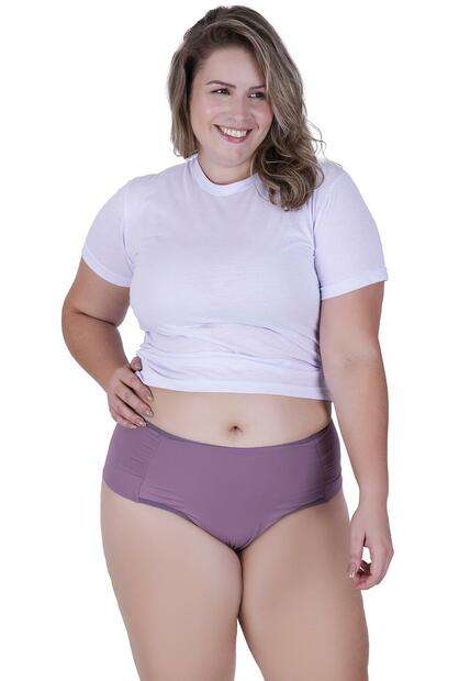 Calcinha Princesa Plus Size Microfibra Concept Lingerie Lilás