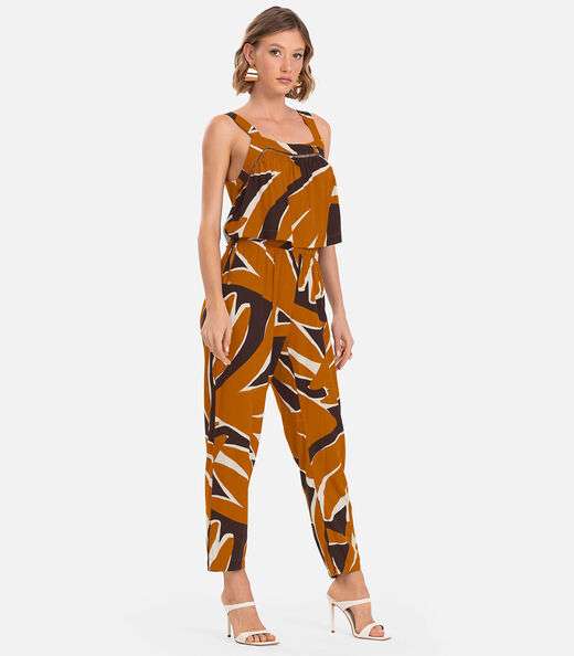 Image_Calça Feminina Estampada Endless Marrom