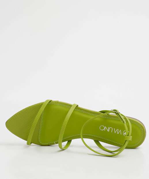 Sandália Feminina Rasteira Tiras Via Uno