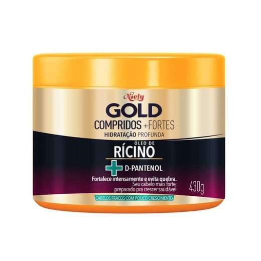 Image_Máscara de Hidratação Niely Gold Óleo de Rícino Compridos e Fortes 430g