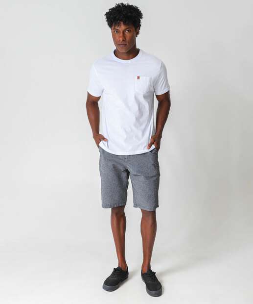 Camiseta Masculina Bolso Manga Curta MR